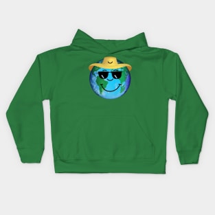 Earth Friend with Cute Smile Kids Hoodie